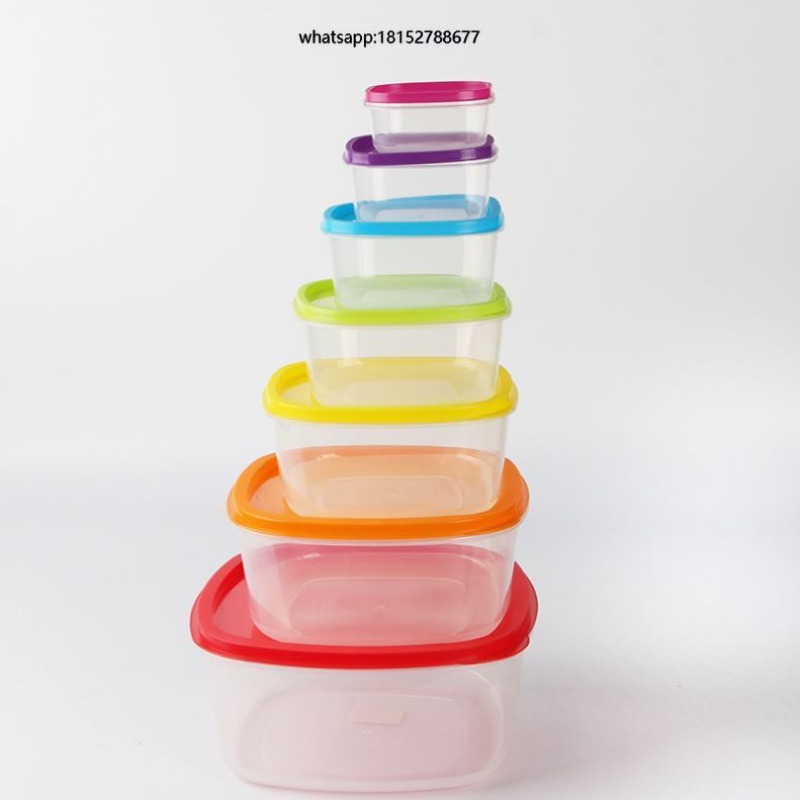 Food Storage Containers - Rainbow 7-teiliger Lebensmittelbehälter aus Kunststoff, Lebensmittelaufbewahrungsbehälter