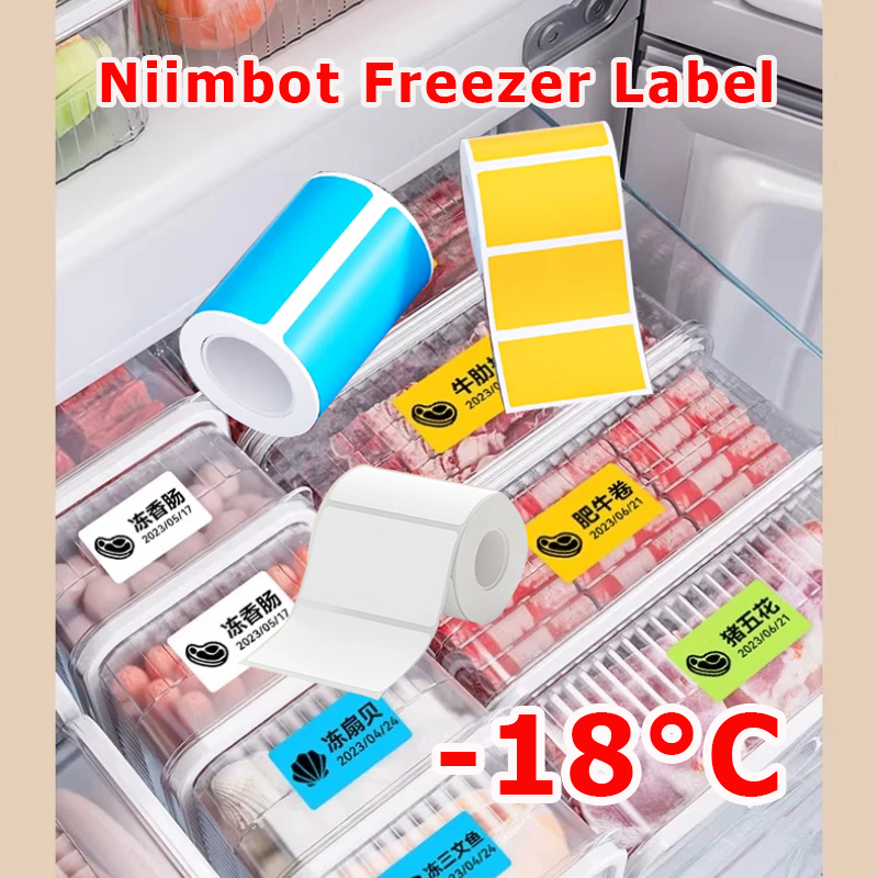 Food Storage Labels - NIIMBOT B1/B21/B31/B203/B3S Gefrieretikettenpapier, kältebeständig bis -18°C
