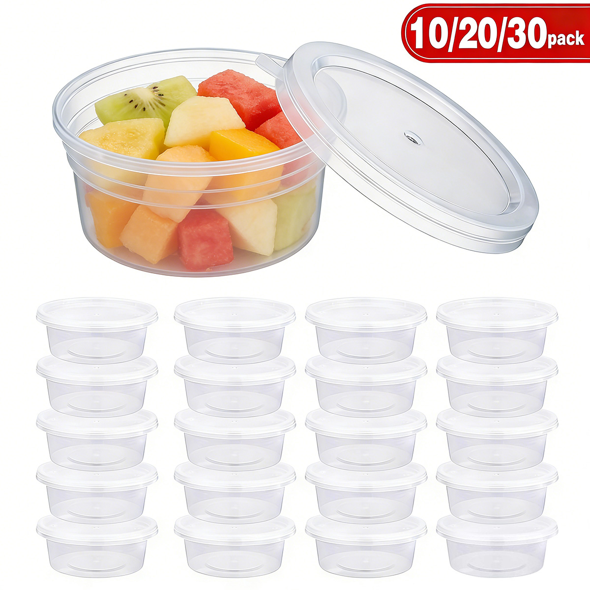 Food Storage Meals - 10/20/30er-Pack Kleine Schleimbehälter mit Deckeln, Gewürzbehälter,