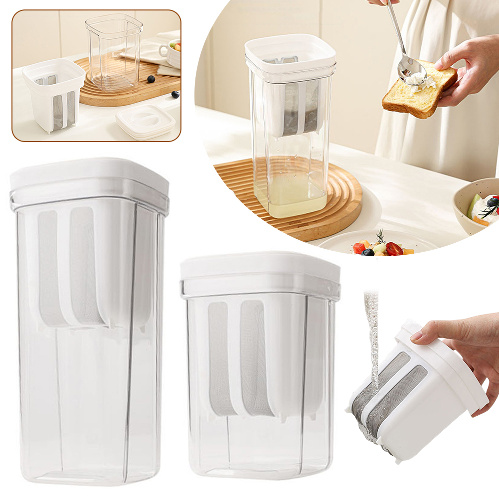 Food Storage With Dividers - 2-in-1-Sieb für griechischen Joghurt, hausgemachtes Molken-Separator-Set,