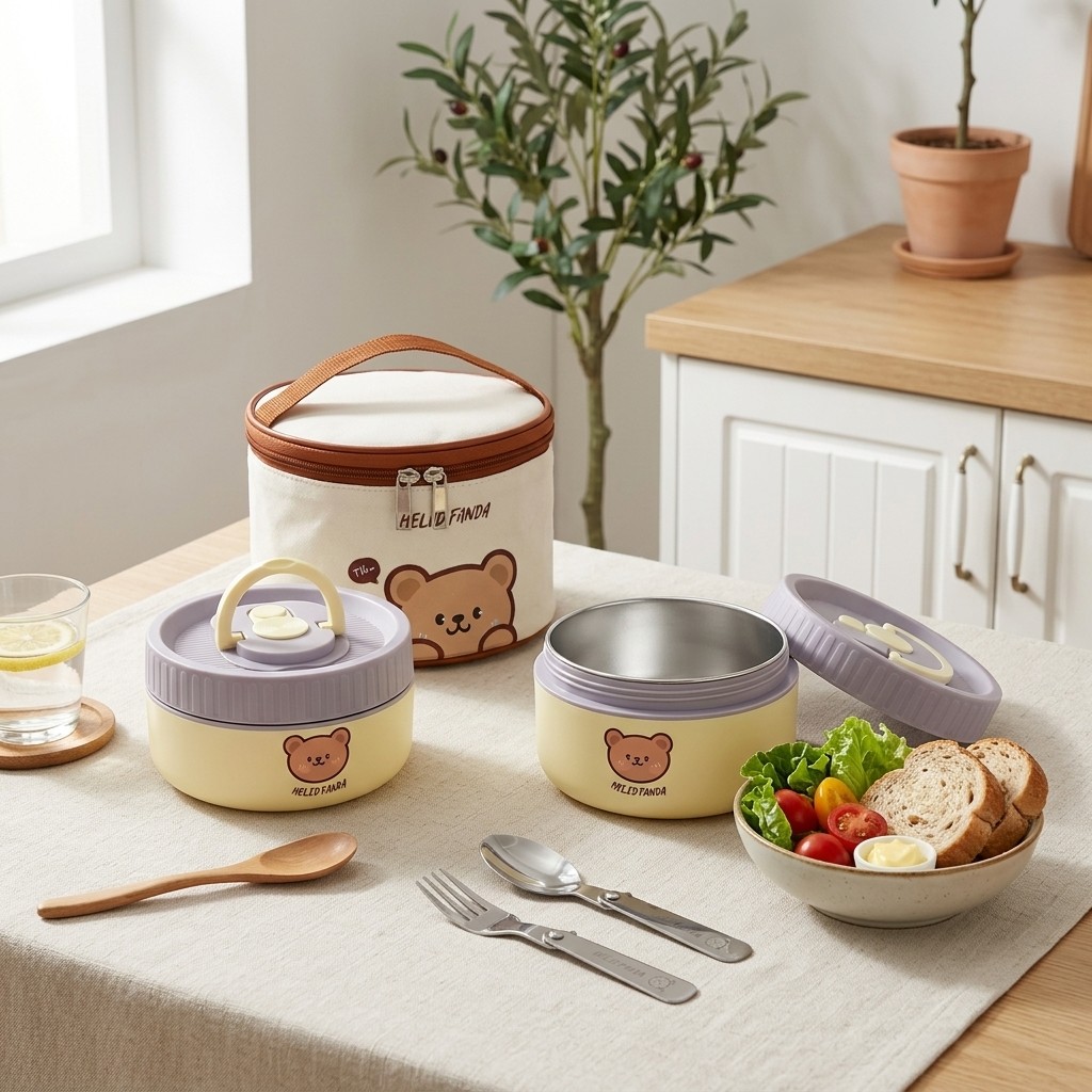Food Storage Oven Safe - 304 Edelstahl Kinder-Lunchbox, auslaufsichere Bento-Box, mikrowellengeeigneter