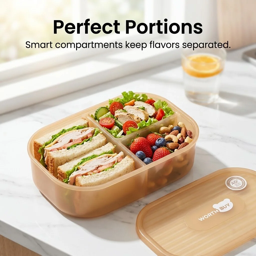 Abnehmbare Bento-Box aus Kunst – Food Storage With Dividers Bewertung und Preis