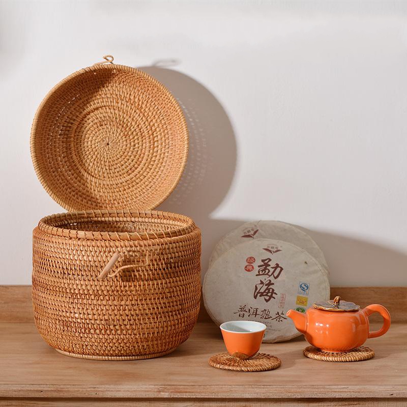 Handgewebte Rattan-Tee-Aufbewa – Food Storage Oven Safe Bewertung und Preis