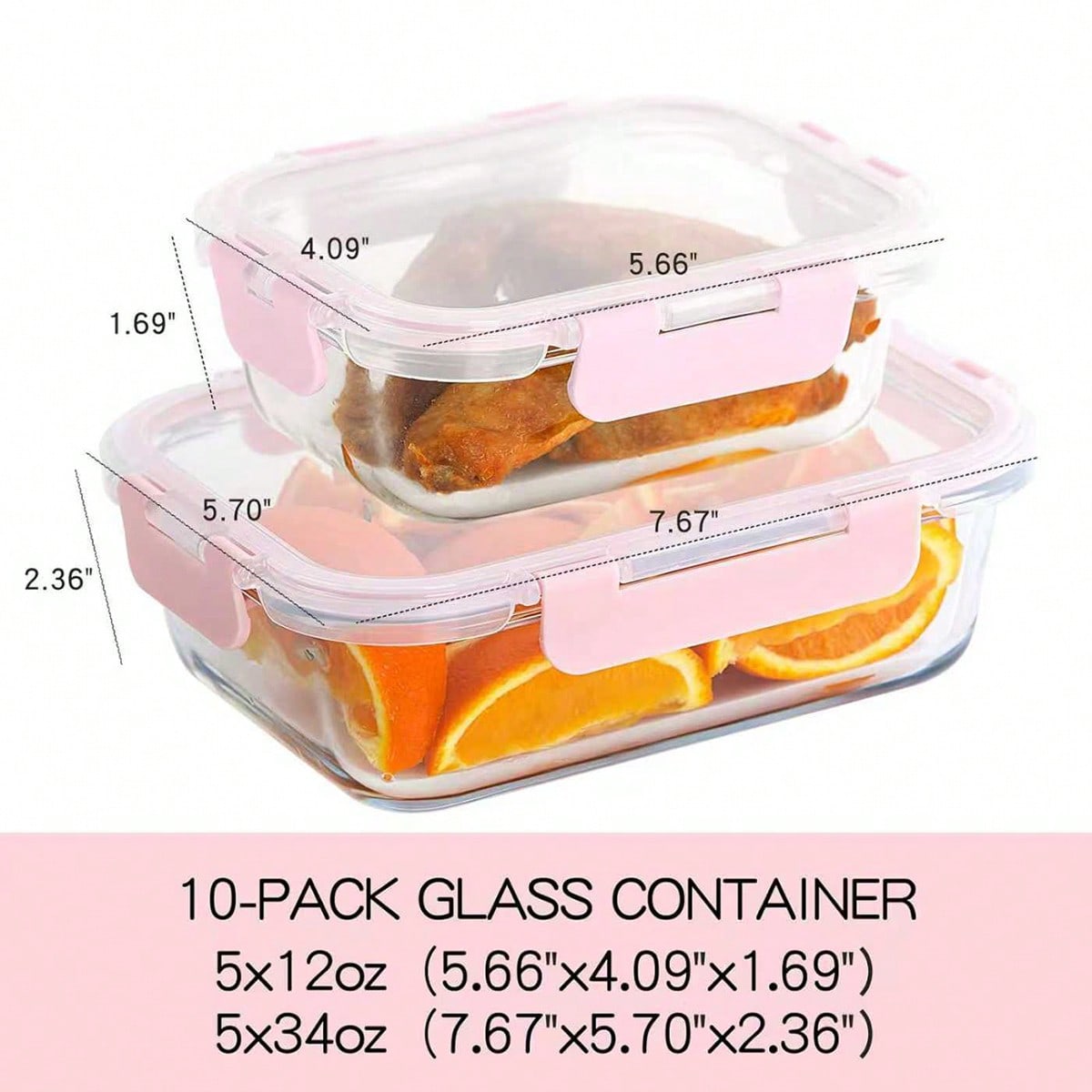 10er-Pack Glas-Mahlzeitbehälte – Food Storage Oven Safe Bewertung und Preis