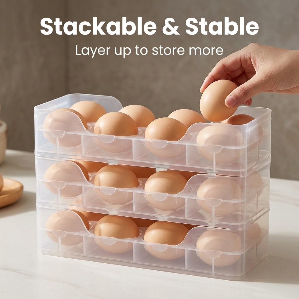Stapelbarer Eierhalter, Kühlsc – Food Storage With Dividers Bewertung und Preis
