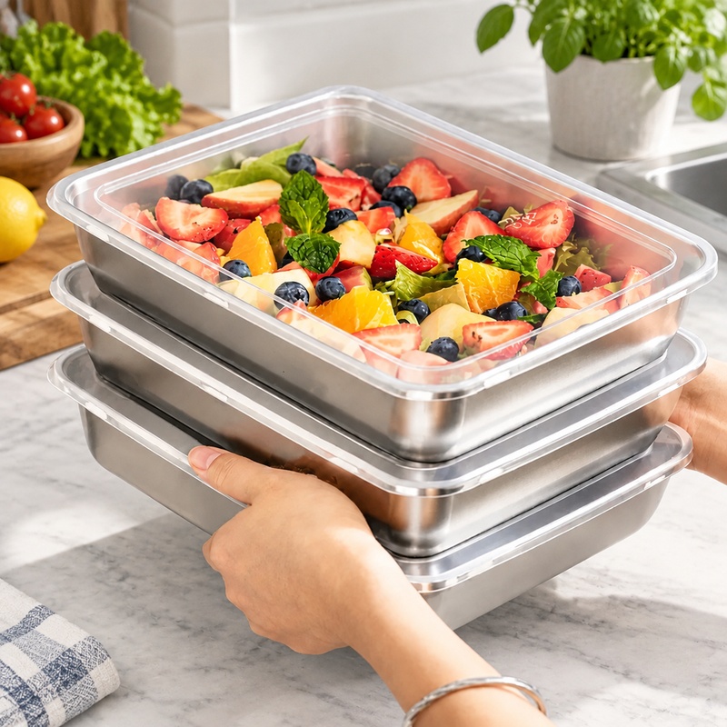 3-teilige Edelstahl-Lebensmitt – Food Storage Meals Bewertung und Preis