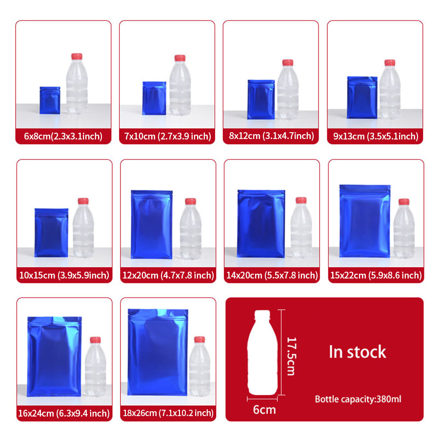100 Stück matte blaue Folien-R – Food Storage Bag Bewertung und Preis