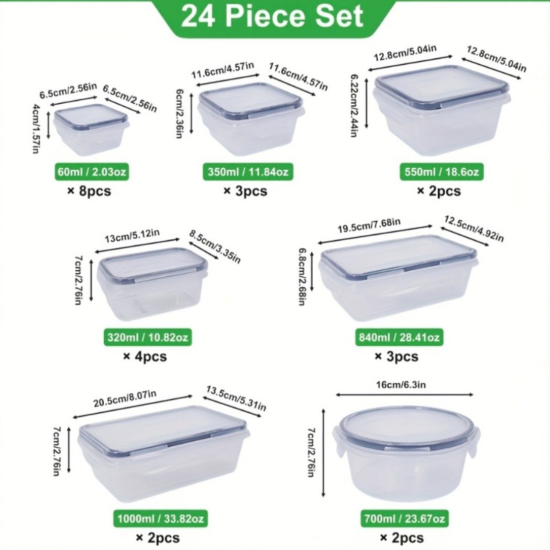 48-teiliges BPA-freies Lebensm – Food Storage Meals Bewertung und Preis